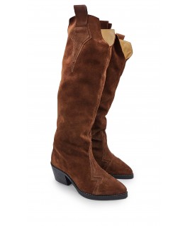 Nightfall Boots in Burgundy Velour